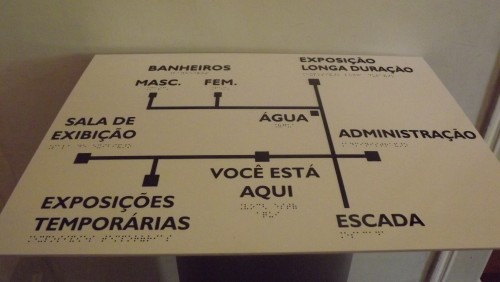 Sinalização em Braille em forma de mapa