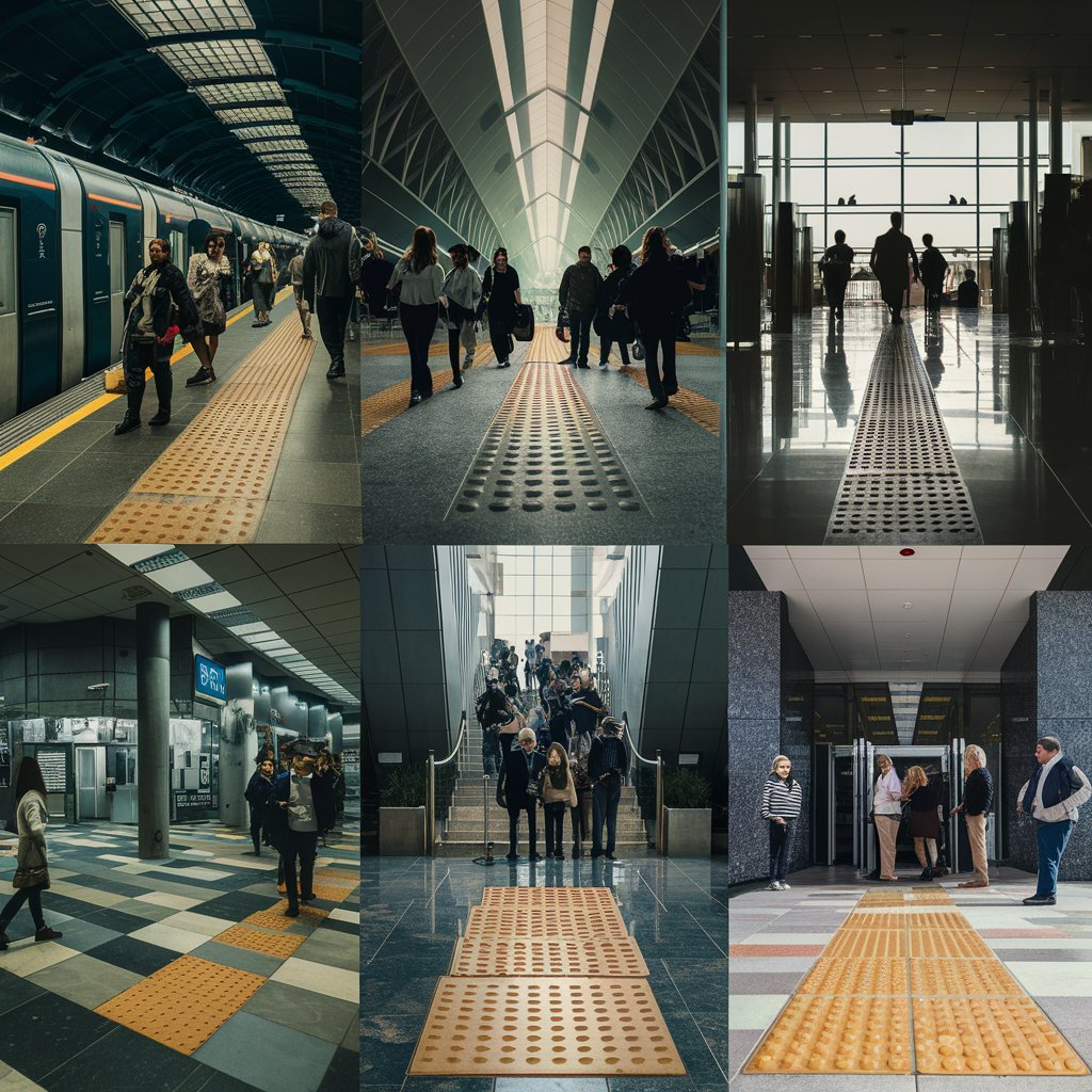 Piso Tátil em Diversos Ambientes