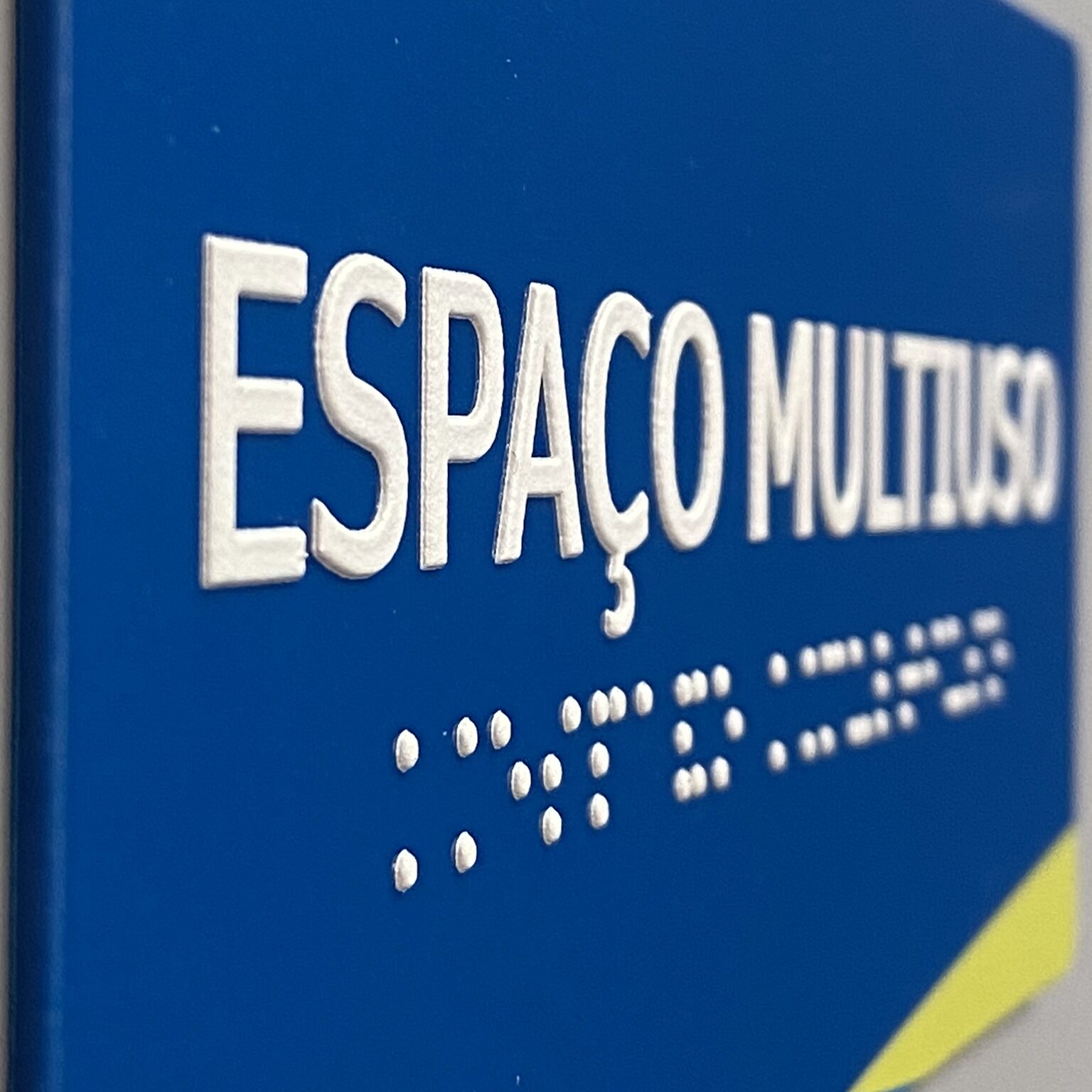 Placa em Braile Detalhe