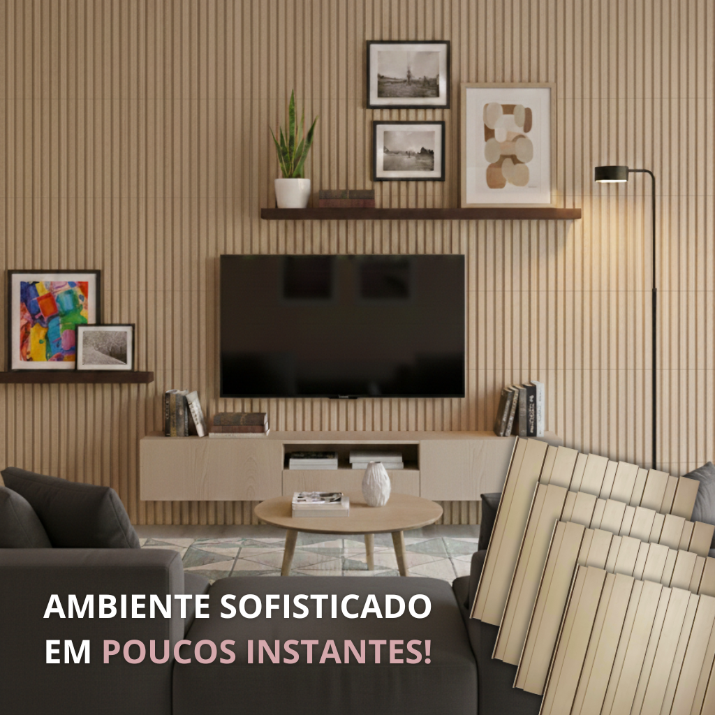 placa ripada instalada na sala